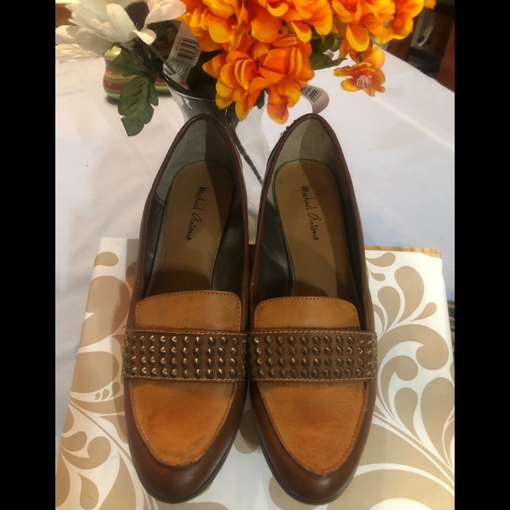 Michael Antonio PRAGUE brown ,studded shoes 7.5